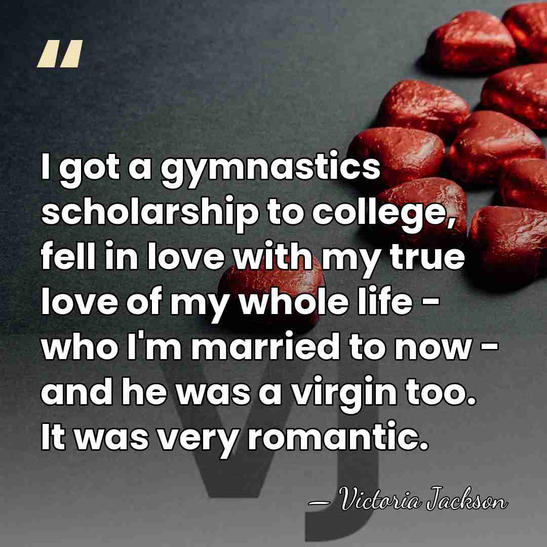 I got a gymnastics scholarship to college, fell in love with my&hellip; - Victoria Jackson
