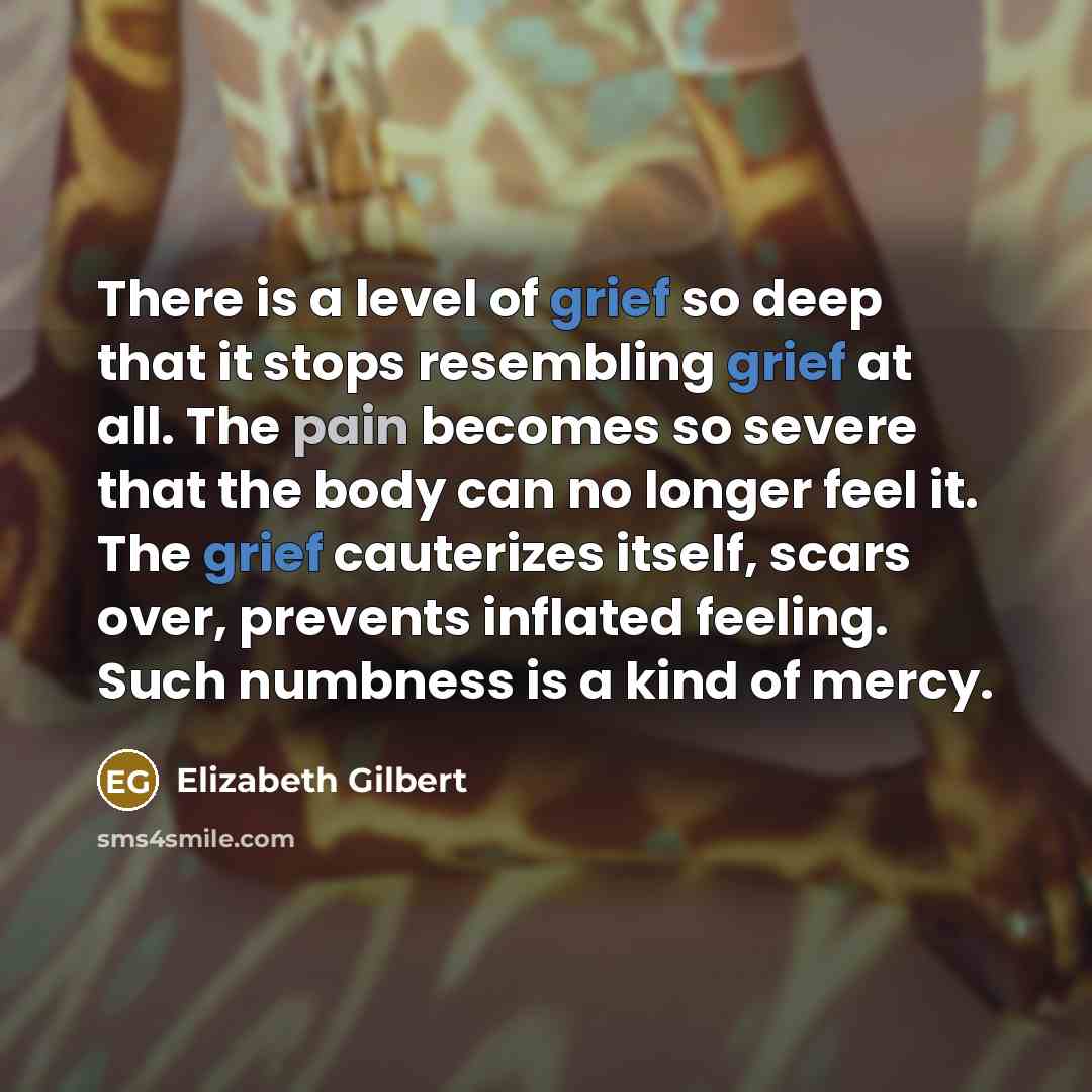 “There is a level of grief so deep that it…” quote by Elizabeth Gilbert