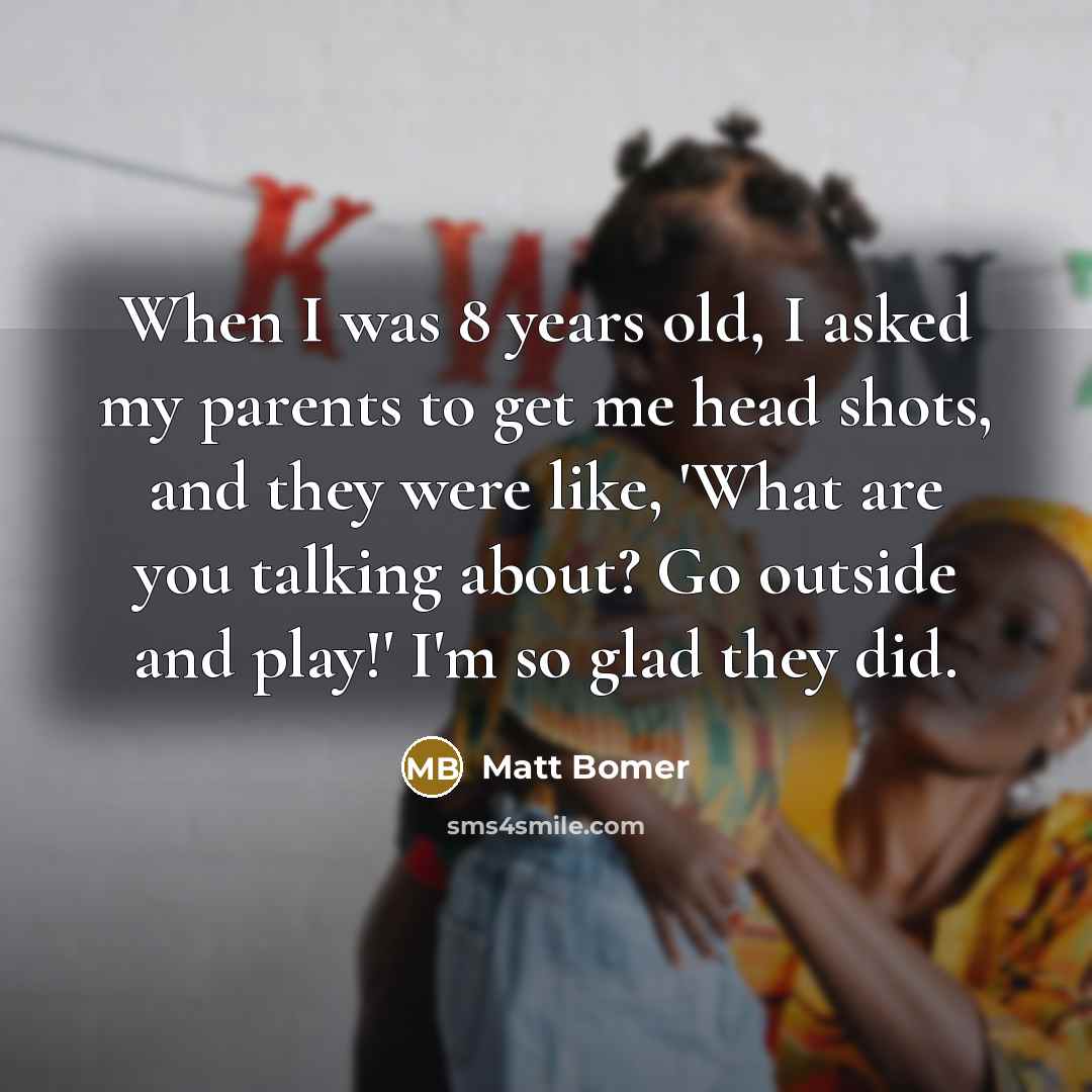 “When I was 8 years old, I asked my parents…” quote by Matt Bomer