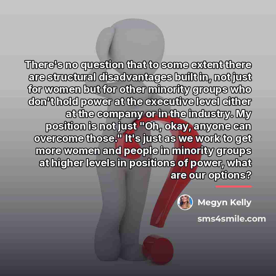 “There's no question that to some extent there are structural…” quote by Megyn Kelly