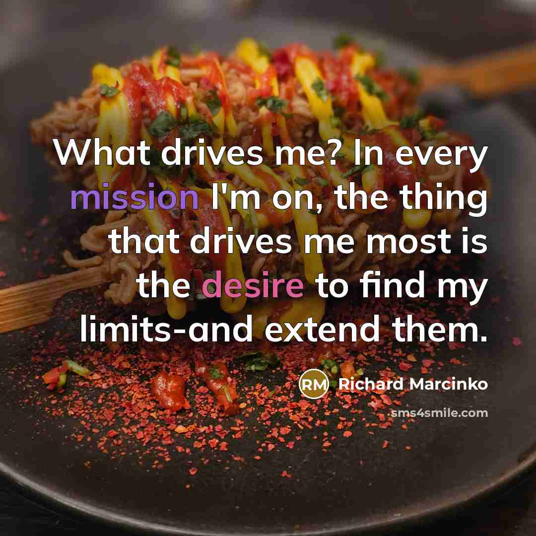 “What drives me? In every mission I'm on, the thing…” quote by Richard Marcinko