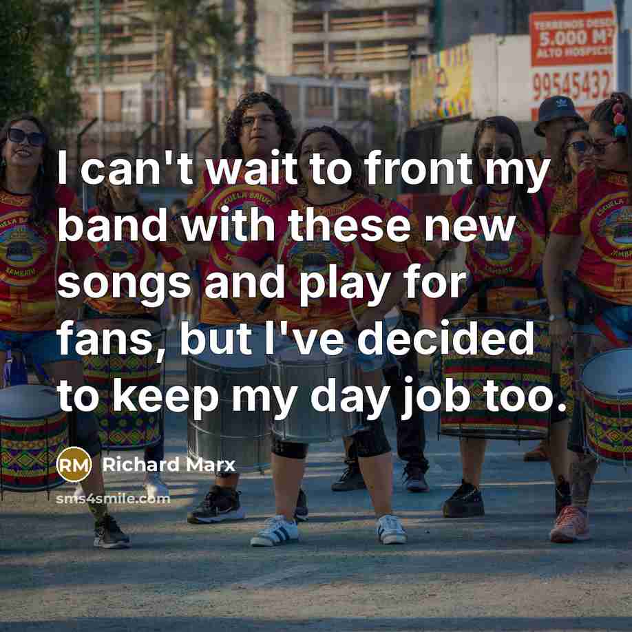 “I can't wait to front my band with these new…” quote by Richard Marx