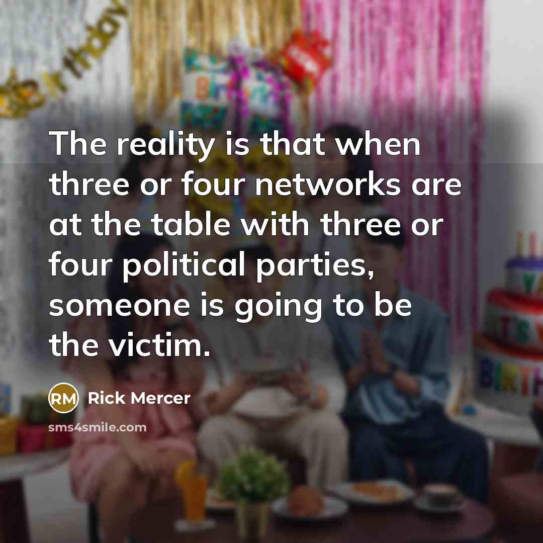 “The reality is that when three or four networks are…” quote by Rick Mercer
