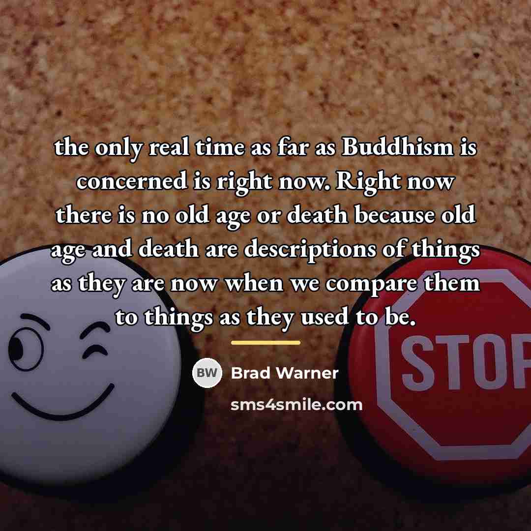 “the only real time as far as Buddhism is concerned…” quote by Brad Warner
