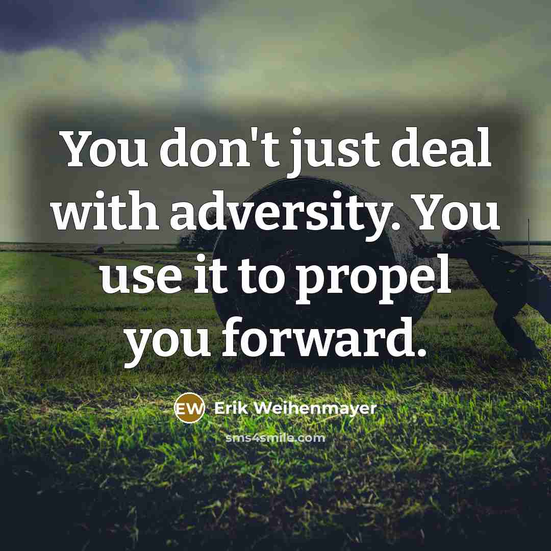 “You don't just deal with adversity. You use it to…” quote by Erik Weihenmayer
