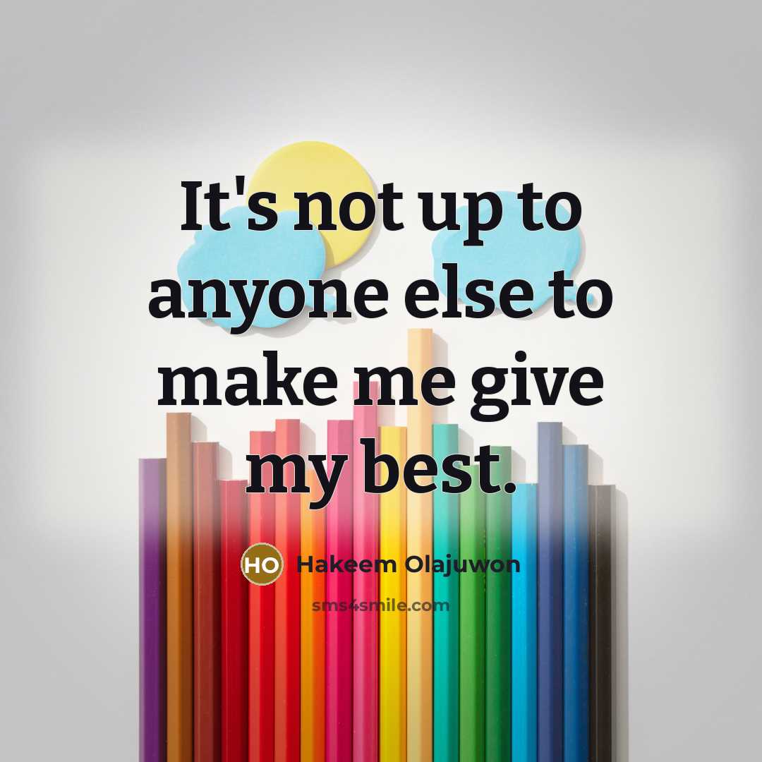 “It's not up to anyone else to make me give…” quote by Hakeem Olajuwon