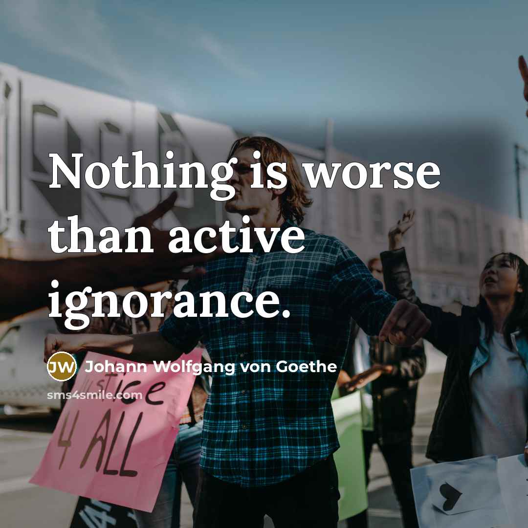 “Nothing is worse than active ignorance.…” quote by Johann Wolfgang von Goethe