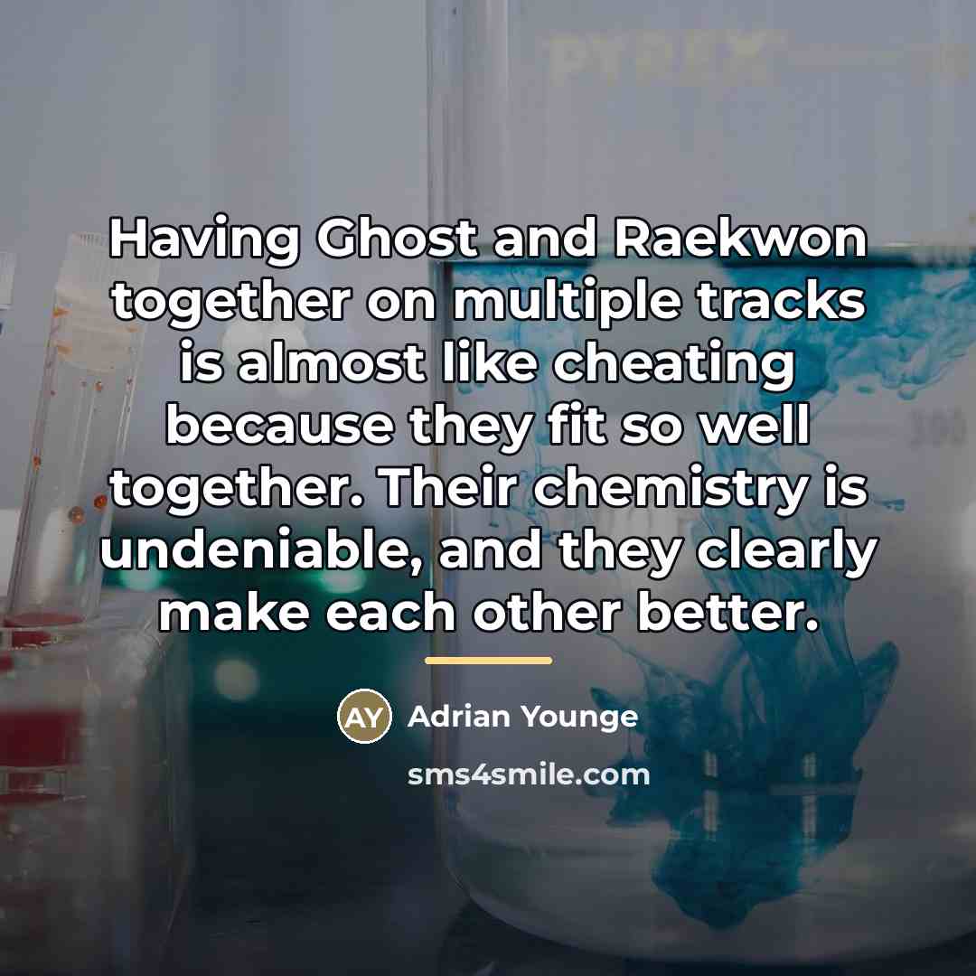 “Having Ghost and Raekwon together on multiple tracks is almost…” quote by Adrian Younge