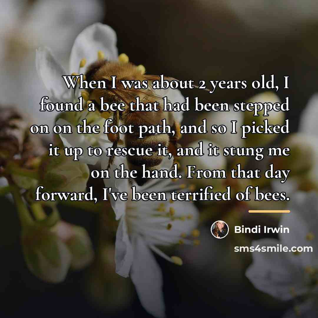 “When I was about 2 years old, I found a…” quote by Bindi Irwin