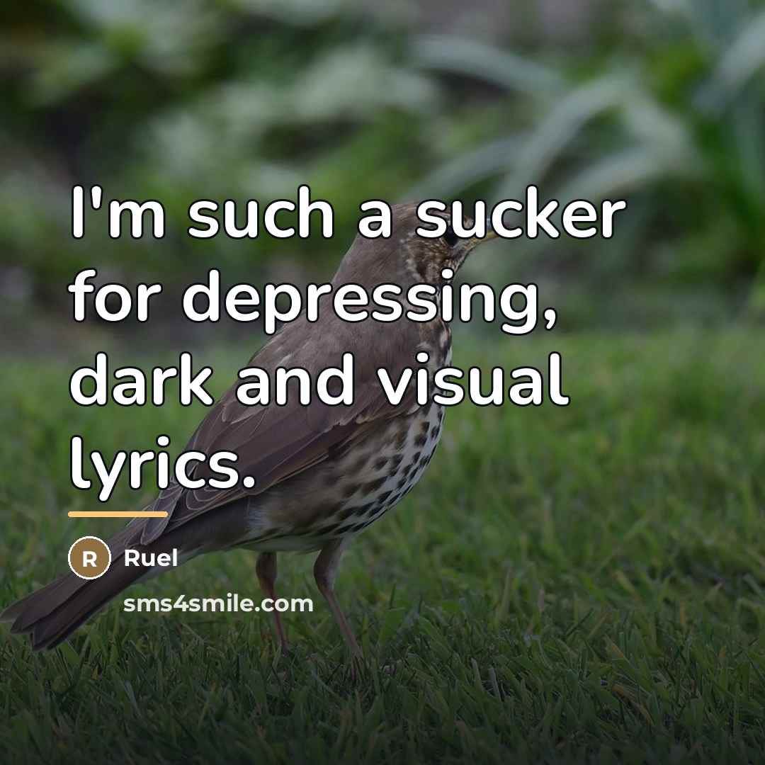 “I'm such a sucker for depressing, dark and visual lyrics.…” quote by Ruel
