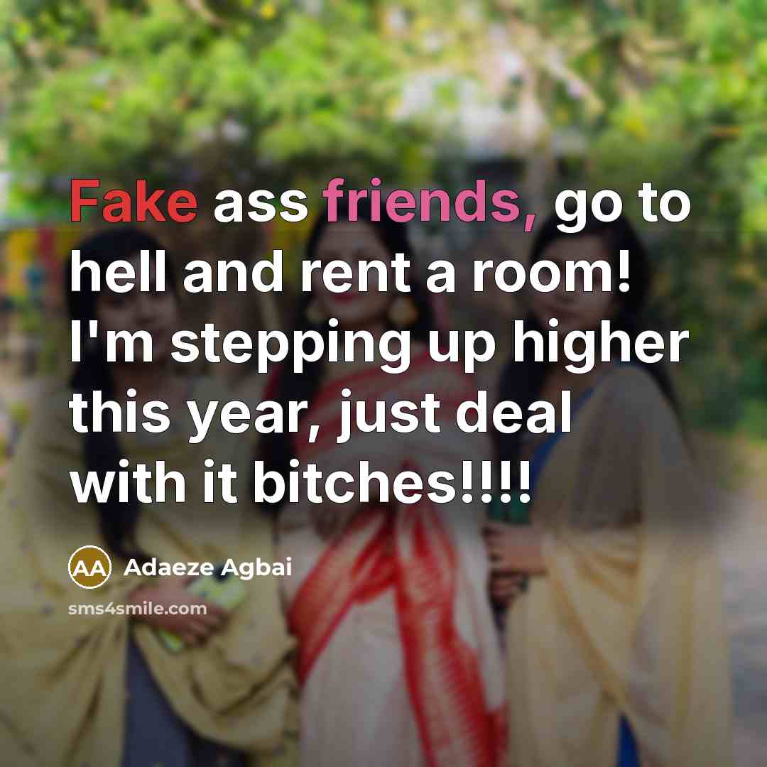 “Fake ass friends, go to hell and rent a room!…” quote by Adaeze Agbai