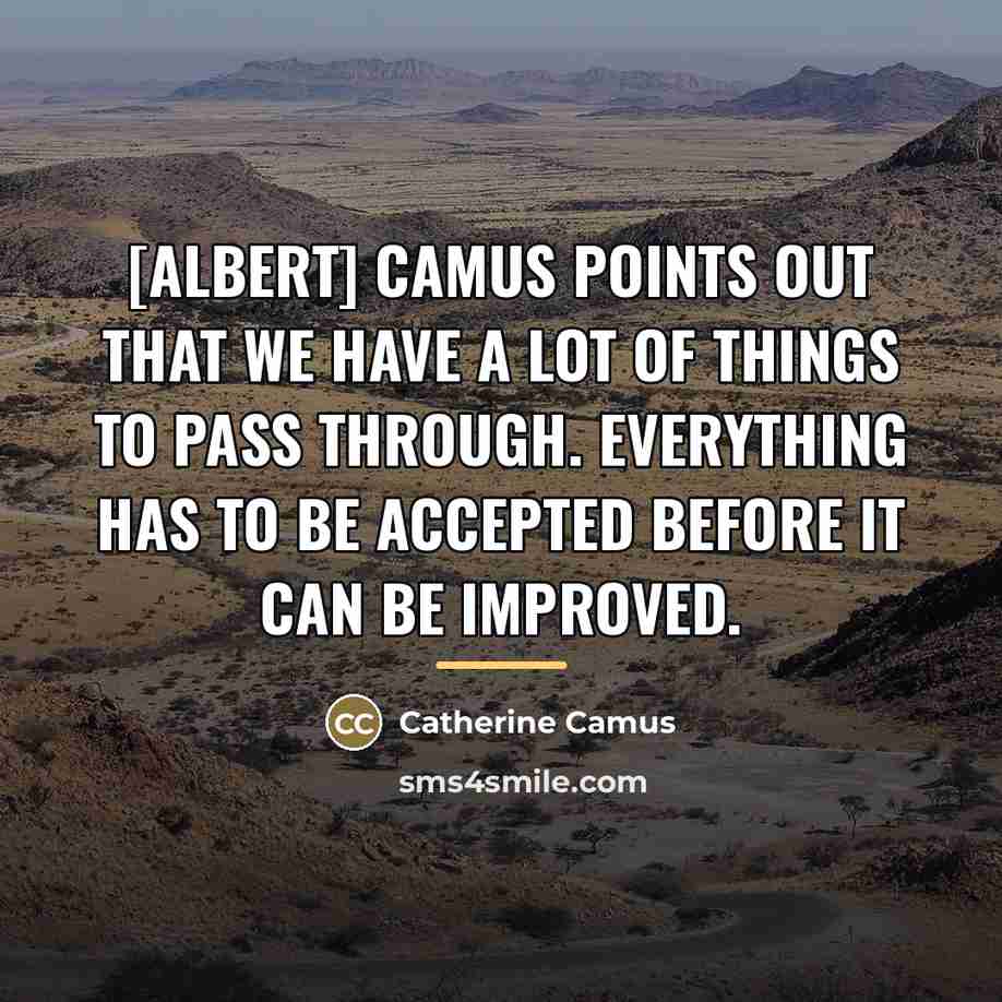 “[Albert] Camus points out that we have a lot of…” quote by Catherine Camus