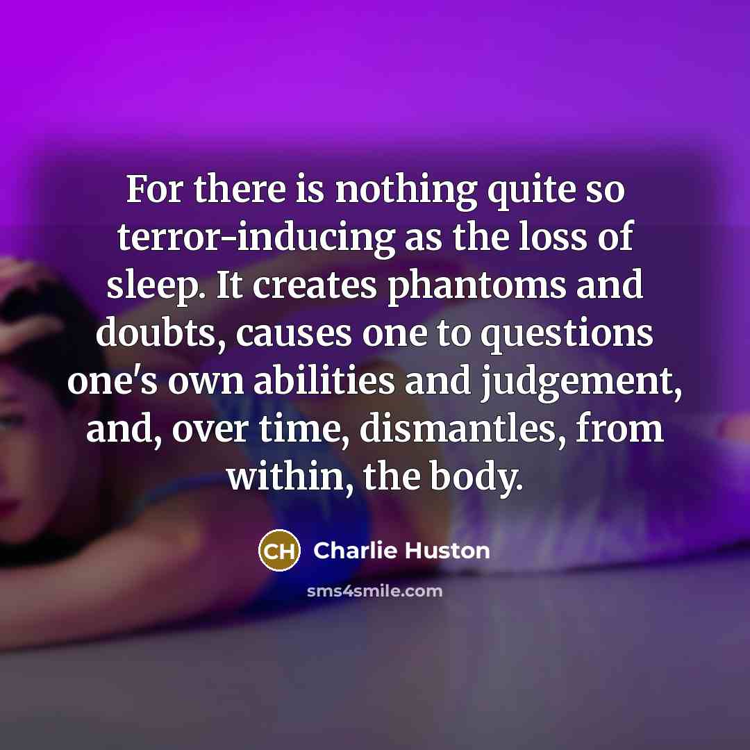 “For there is nothing quite so terror-inducing as the loss…” quote by Charlie Huston