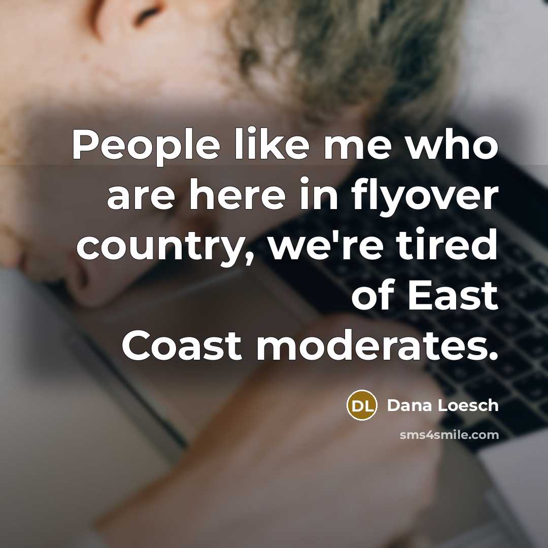 “People like me who are here in flyover country, we're…” quote by Dana Loesch