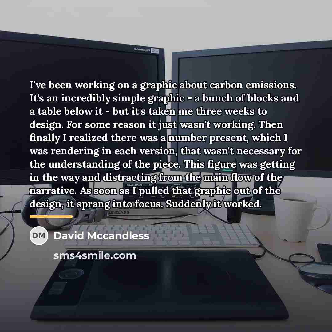 “I've been working on a graphic about carbon emissions. It's…” quote by David Mccandless