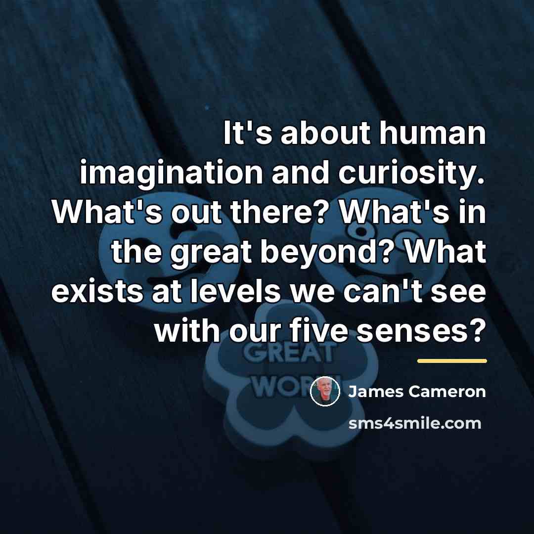 “It's about human imagination and curiosity. What's out there? What's…” quote by James Cameron