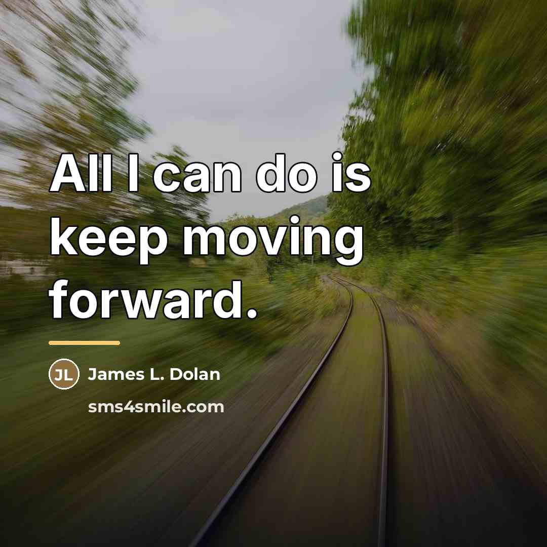 “All I can do is keep moving forward.…” quote by James L. Dolan