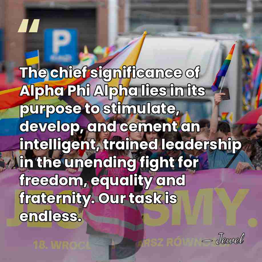 The chief significance of Alpha Phi Alpha lies in its purpose to&hellip; - Jewel