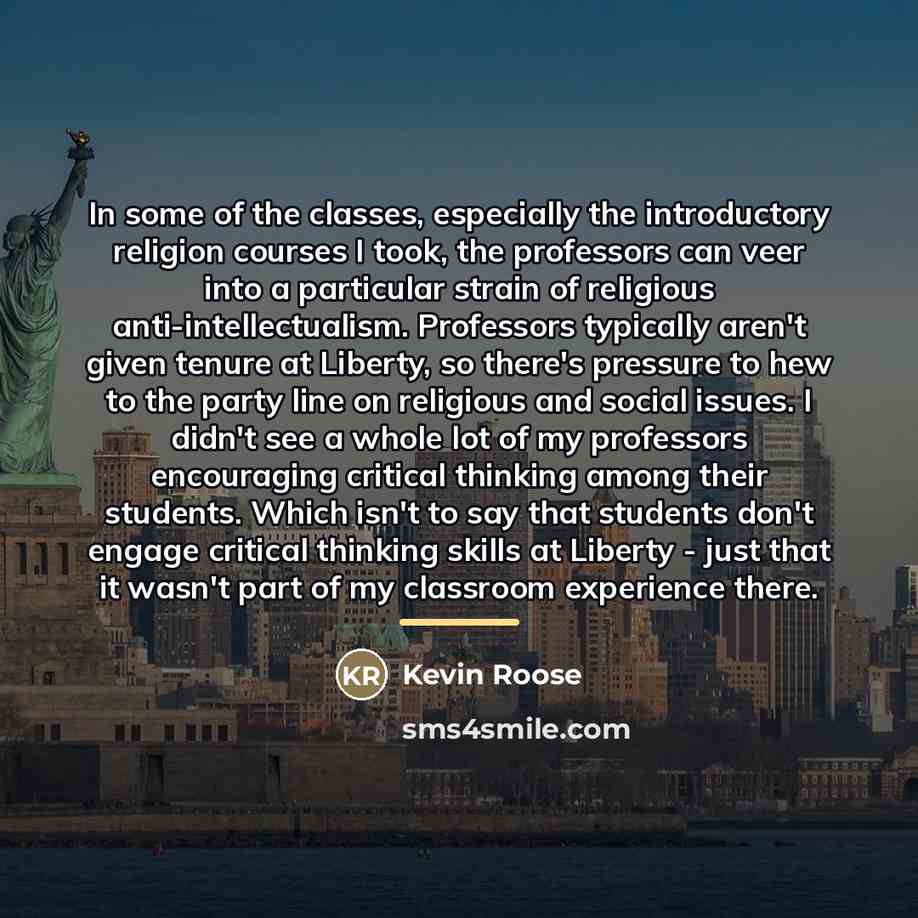 “In some of the classes, especially the introductory religion courses…” quote by Kevin Roose