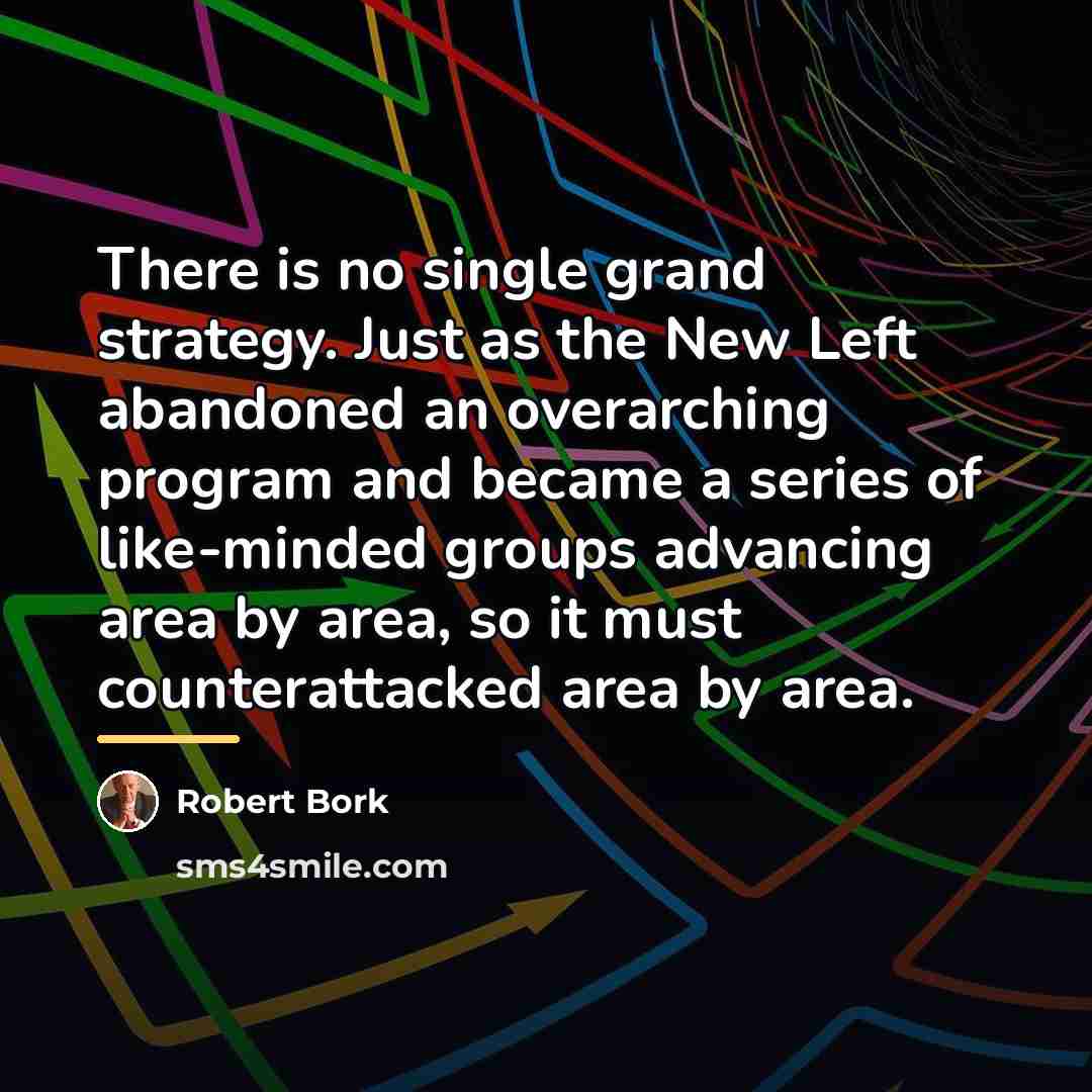 “There is no single grand strategy. Just as the New…” quote by Robert Bork