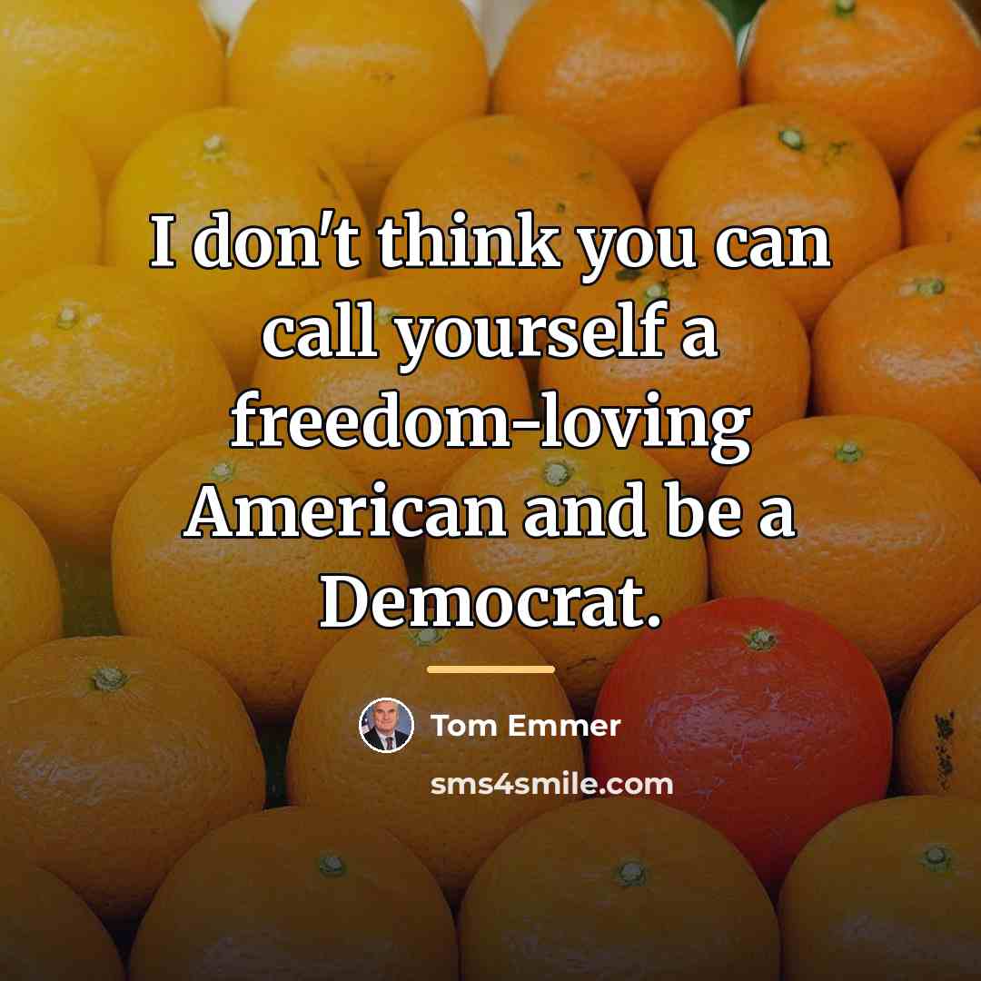 “I don't think you can call yourself a freedom-loving American…” quote by Tom Emmer