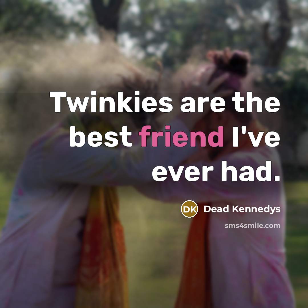 “Twinkies are the best friend I've ever had.…” quote by Dead Kennedys