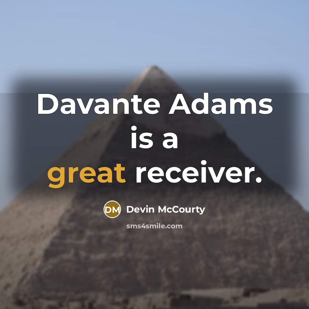 “Davante Adams is a great receiver.” quote by Devin McCourty