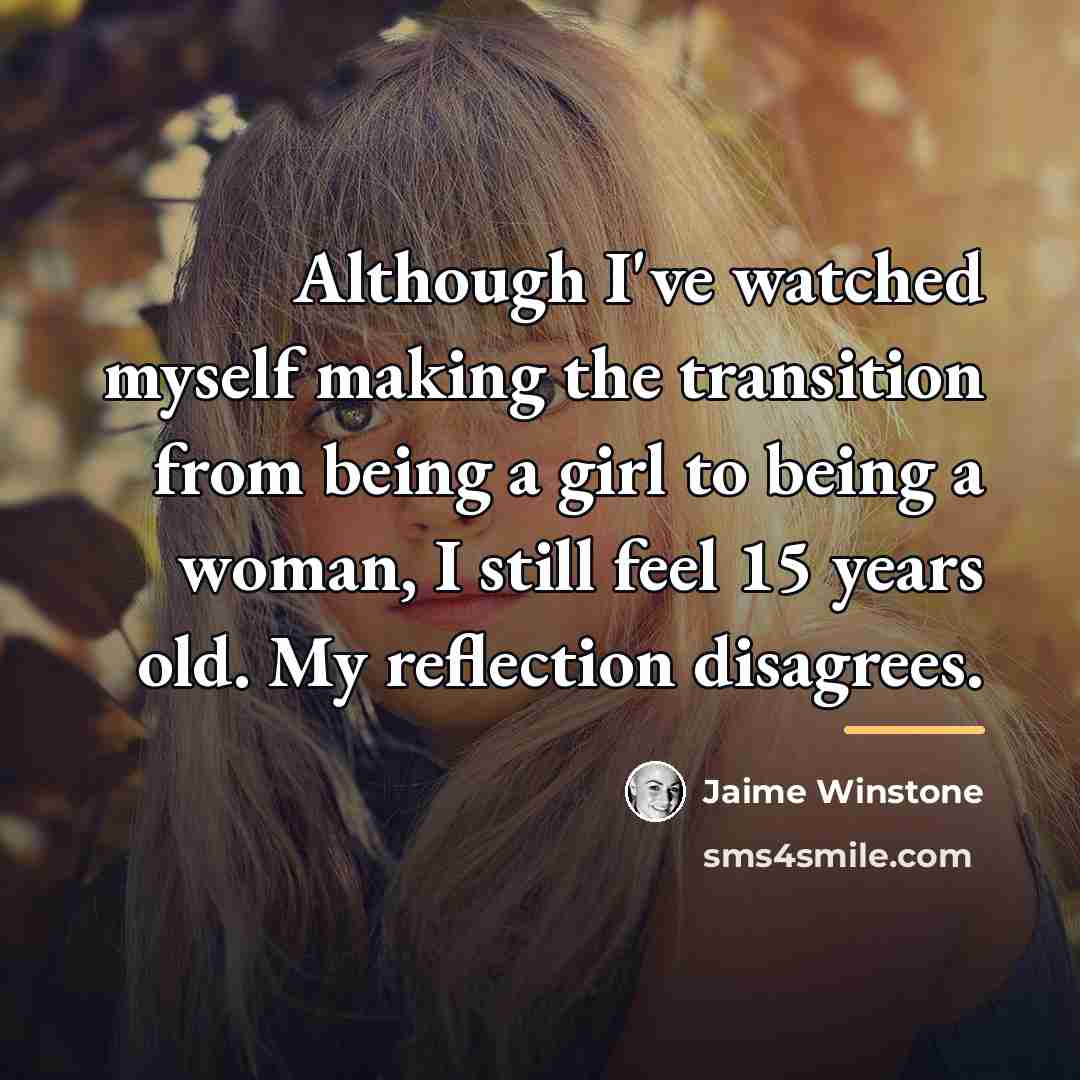 “Although I've watched myself making the transition from being a…” quote by Jaime Winstone