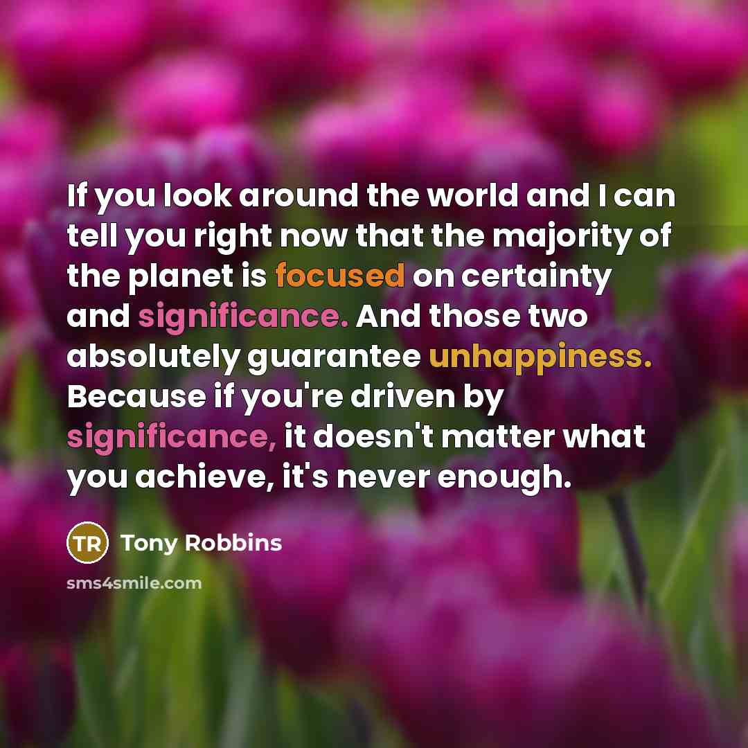“If you look around the world and I can tell…” quote by Tony Robbins