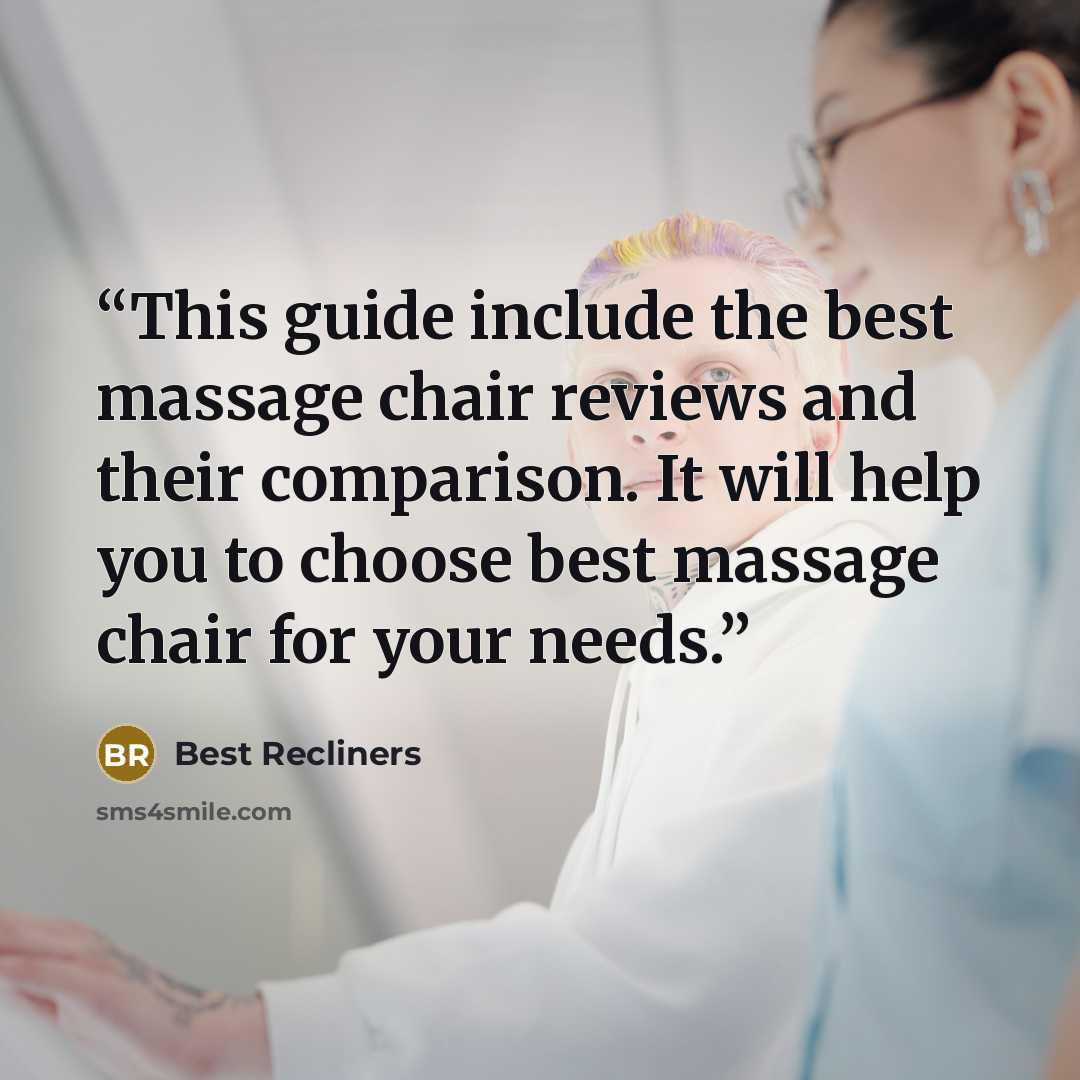 “This guide include the best massage chair reviews and their comparison. It will help you to choose best massage chair for your needs.” quote by Best Recliners