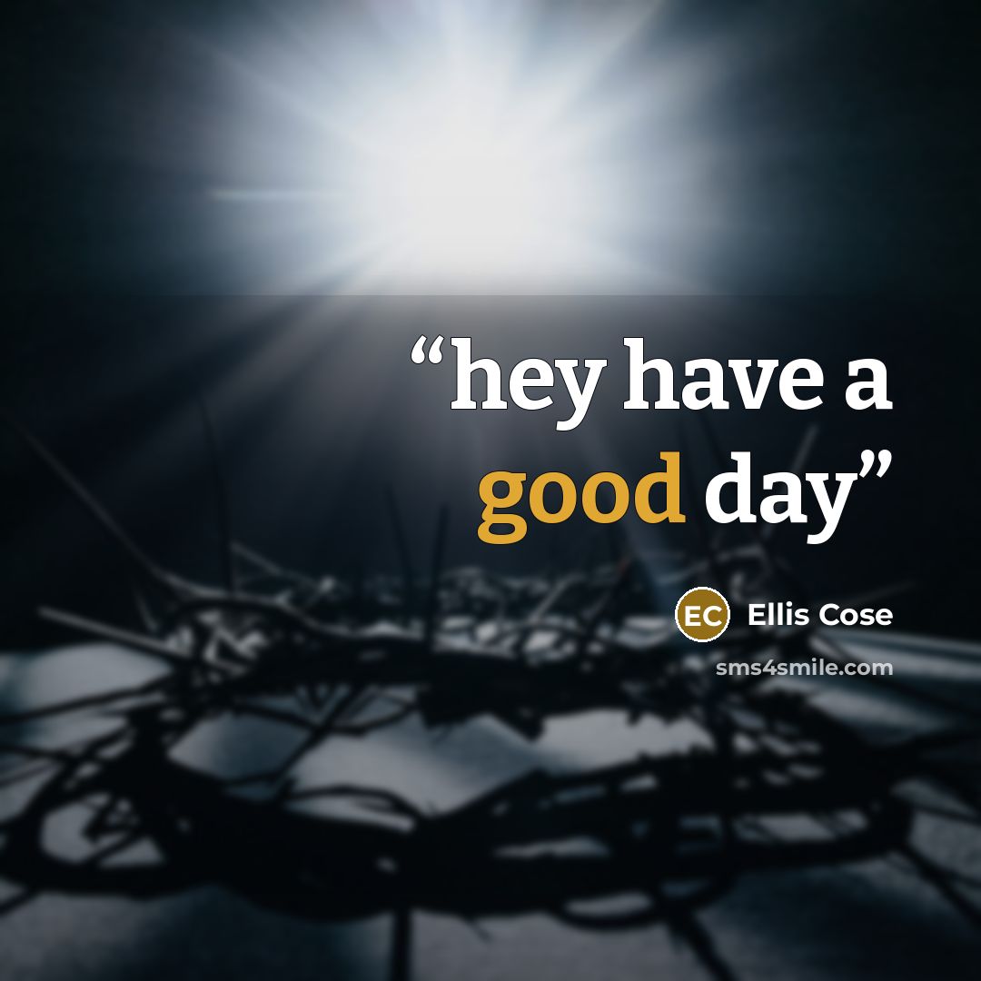 “hey have a good day” quote by Ellis Cose