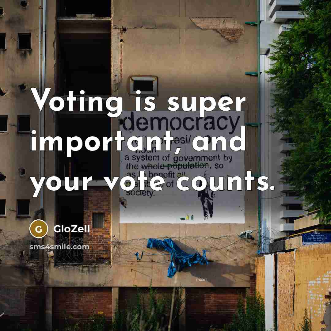 “Voting is super important, and your vote counts.…” quote by GloZell