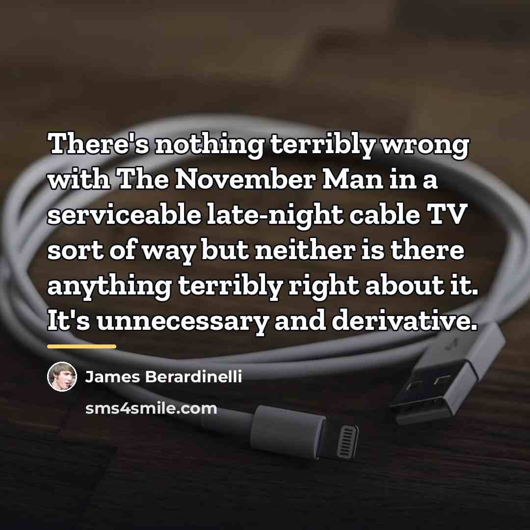 “There's nothing terribly wrong with The November Man in a…” quote by James Berardinelli