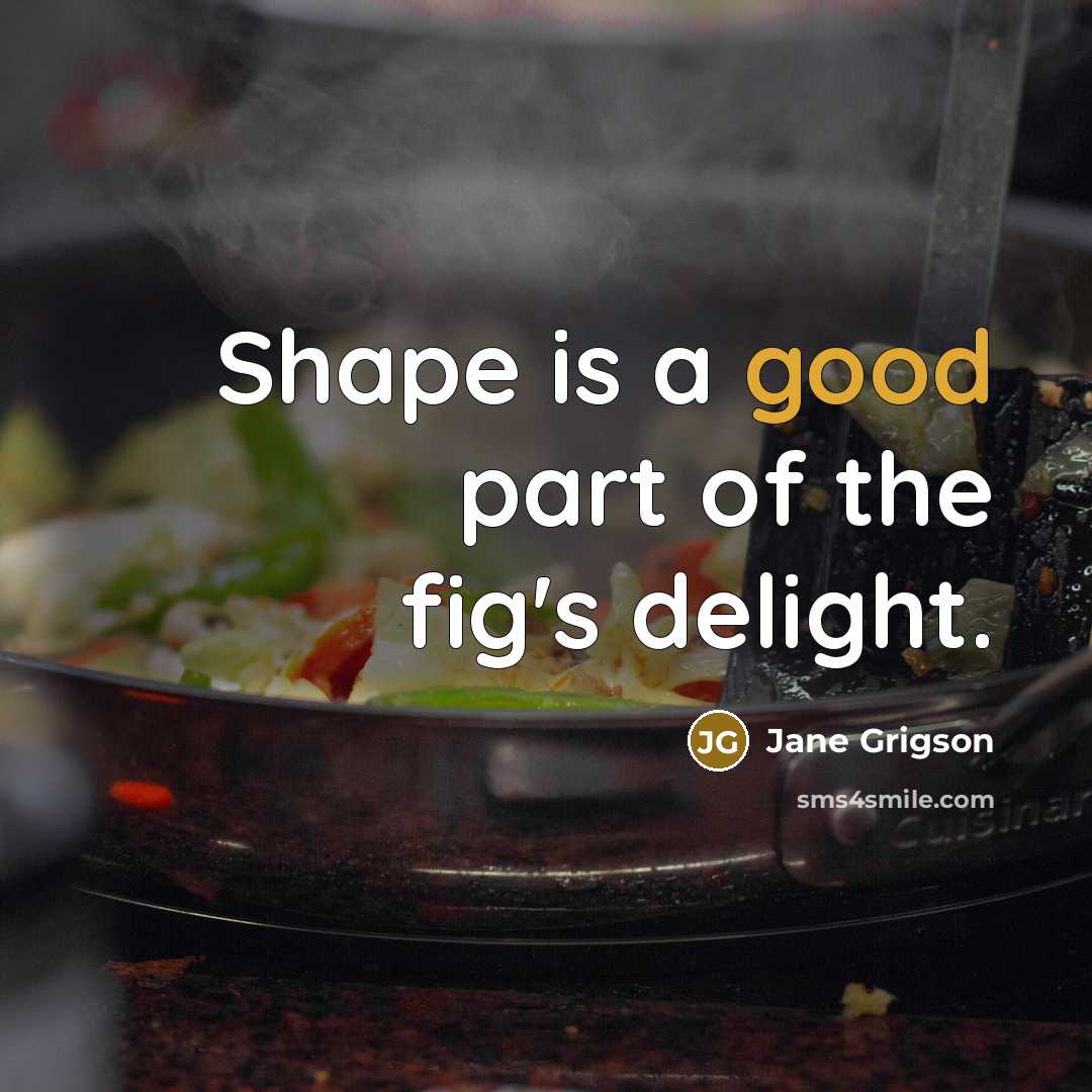 “Shape is a good part of the fig's delight.…” quote by Jane Grigson