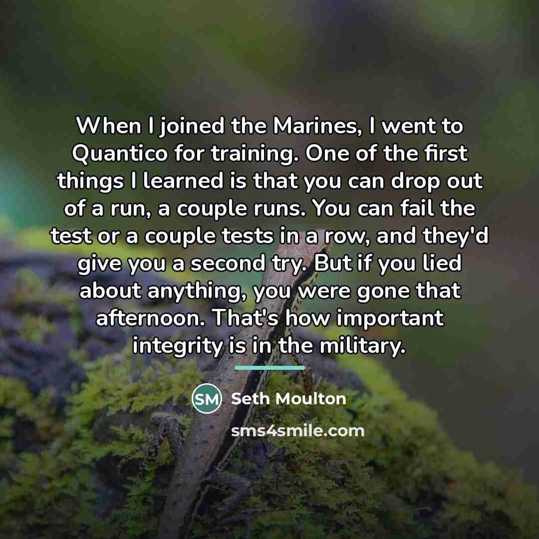 “When I joined the Marines, I went to Quantico for…” quote by Seth Moulton