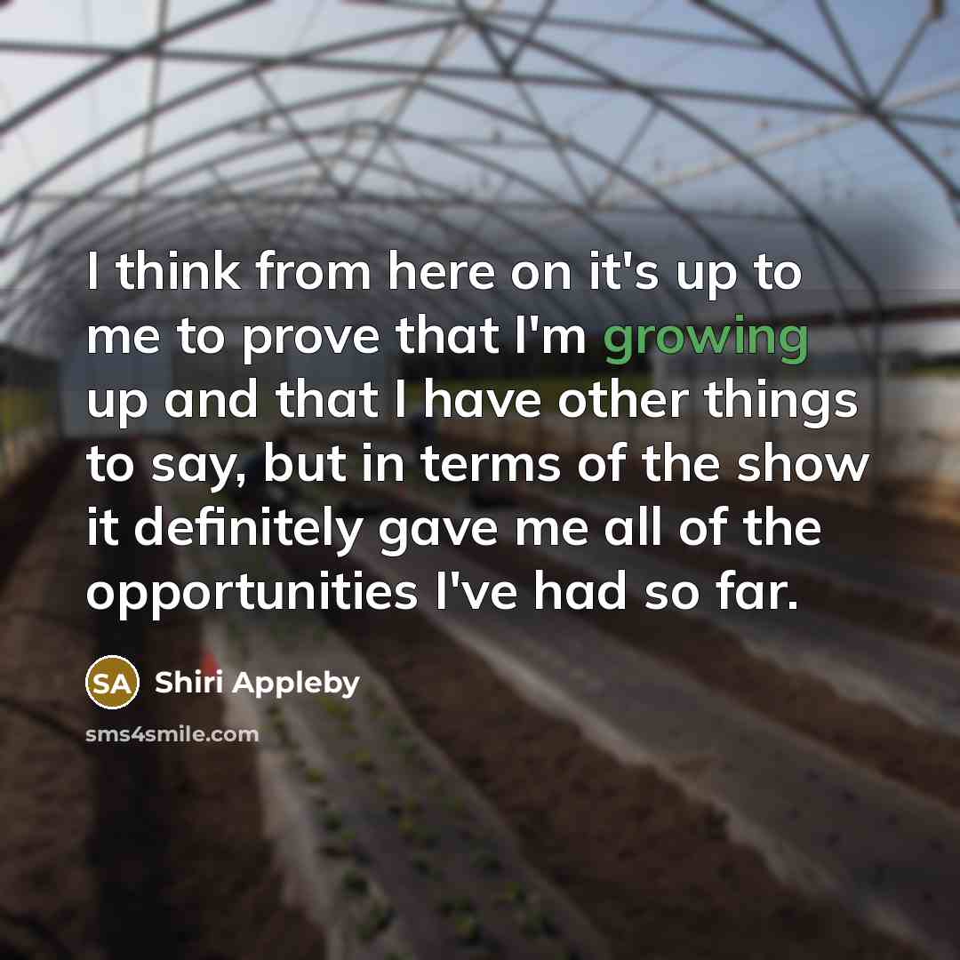 “I think from here on it's up to me to…” quote by Shiri Appleby