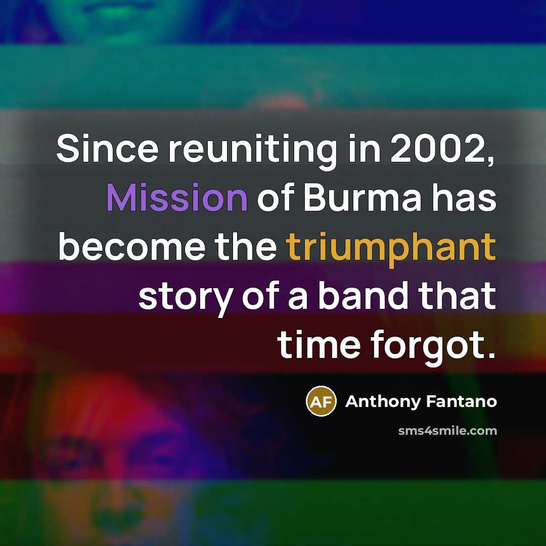 “Since reuniting in 2002, Mission of Burma has become the…” quote by Anthony Fantano