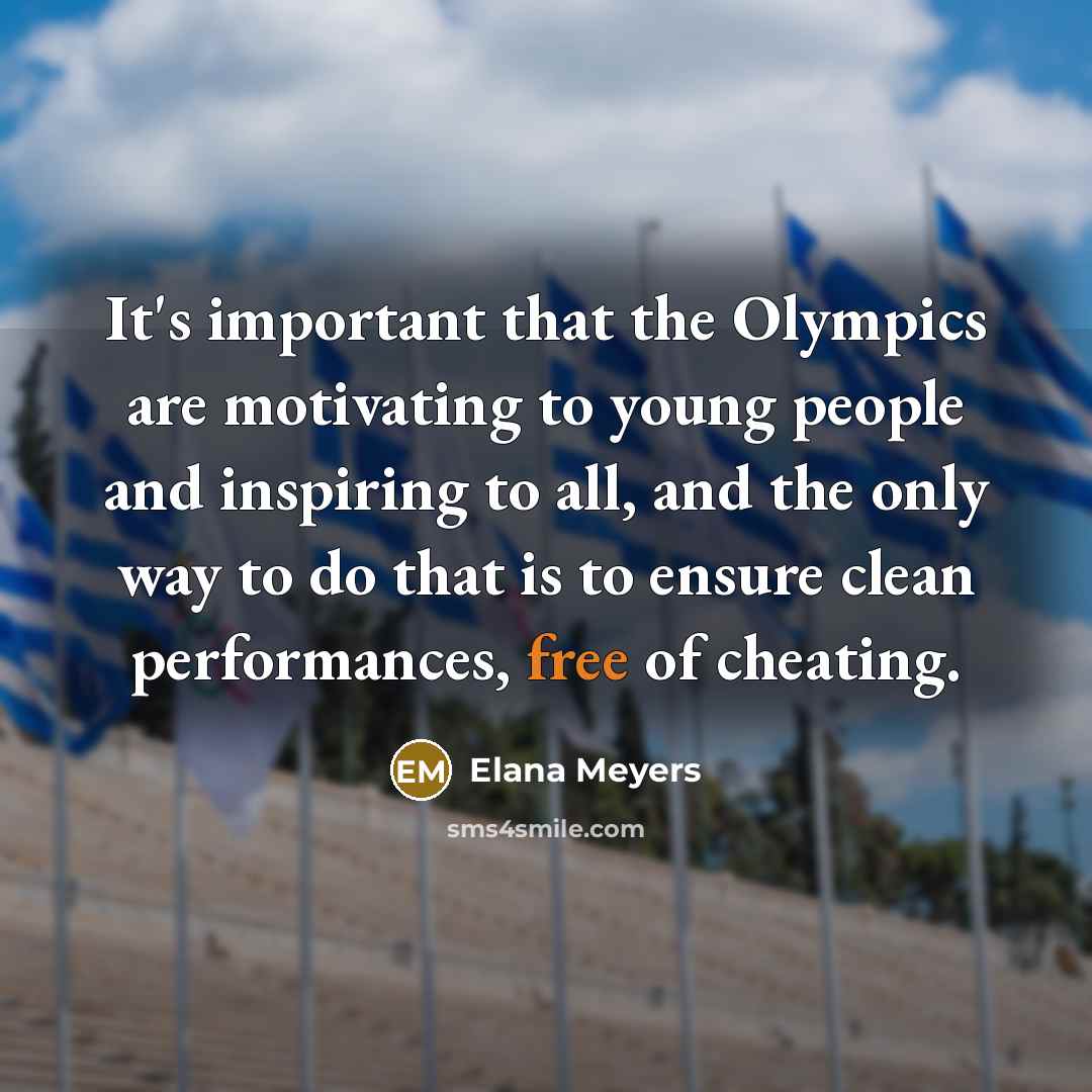 “It's important that the Olympics are motivating to young people…” quote by Elana Meyers