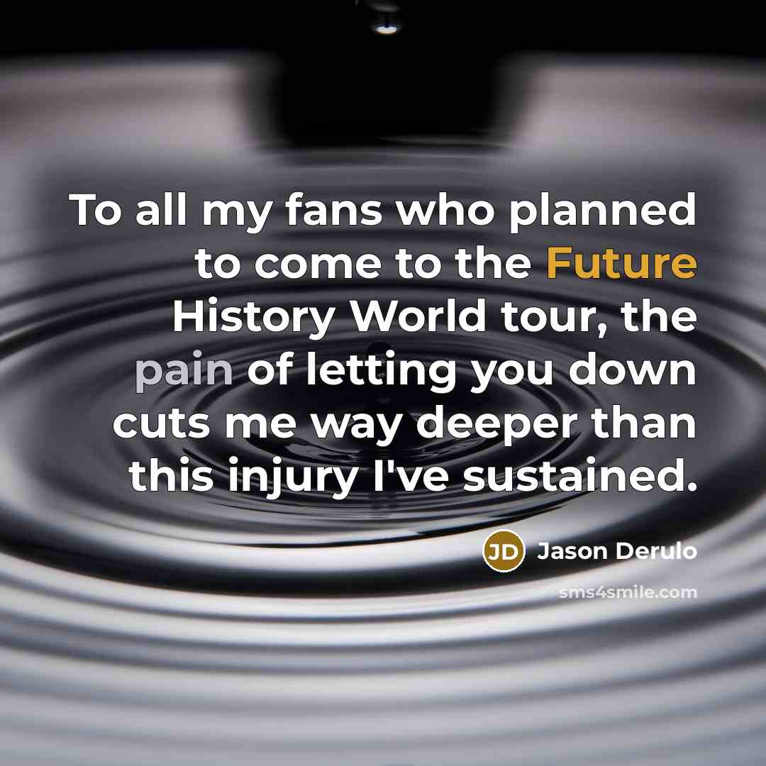 “To all my fans who planned to come to the…” quote by Jason Derulo