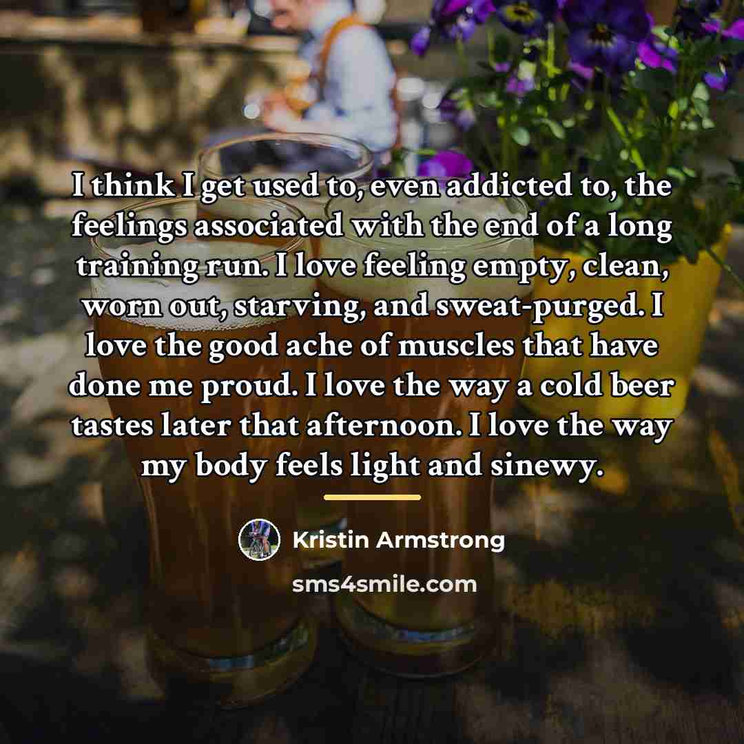 “I think I get used to, even addicted to, the…” quote by Kristin Armstrong