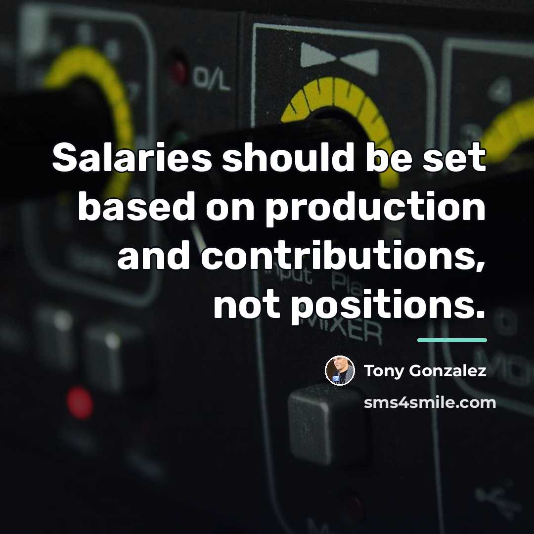 “Salaries should be set based on production and contributions, not…” quote by Tony Gonzalez