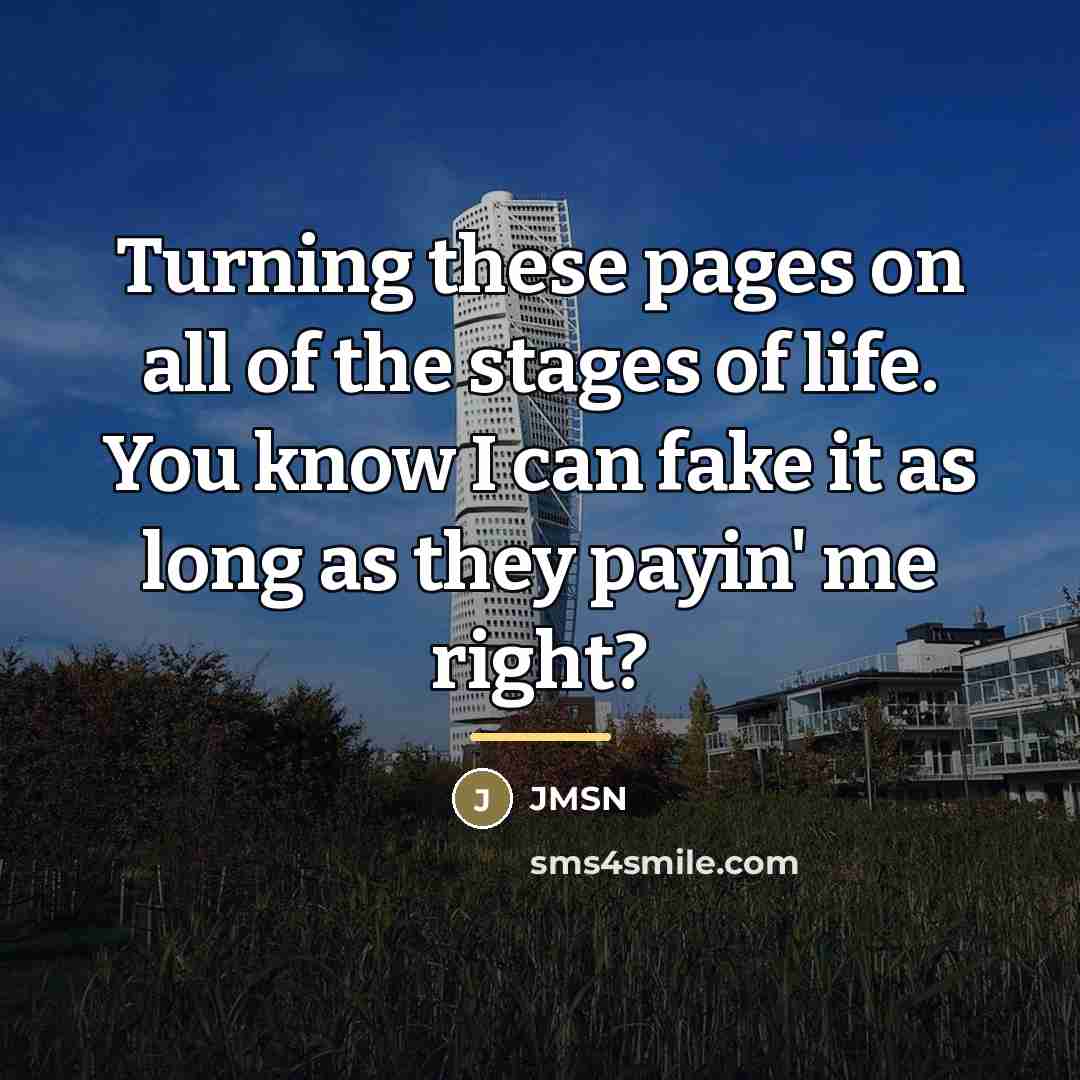 “Turning these pages on all of the stages of life.…” quote by JMSN