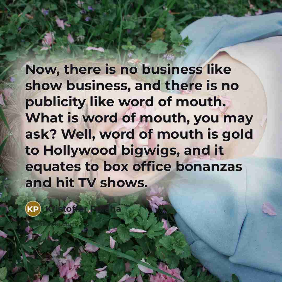 “Now, there is no business like show business, and there…” quote by Kristoffer Polaha