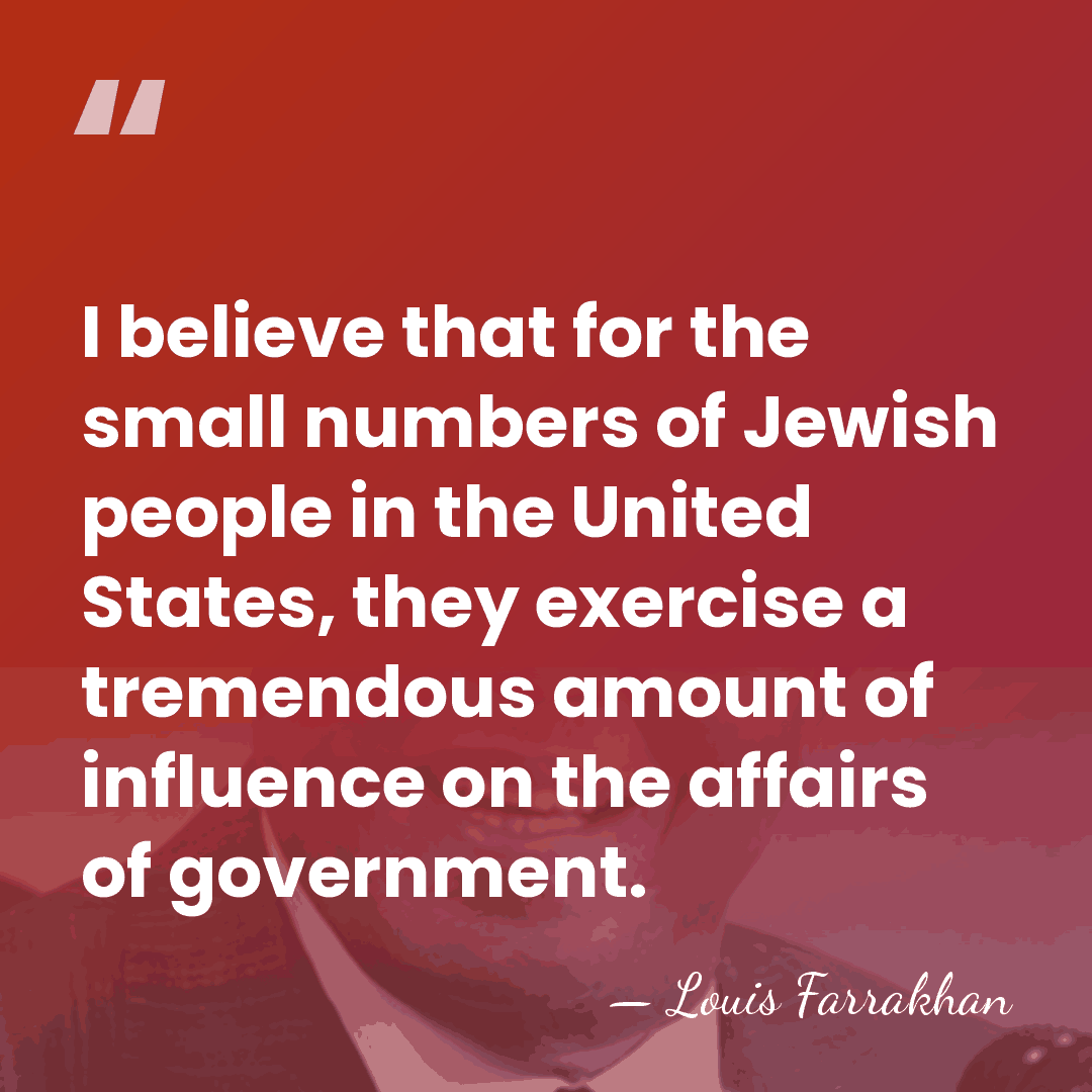 I believe that for the small numbers of Jewish people in the&hellip; - Louis Farrakhan