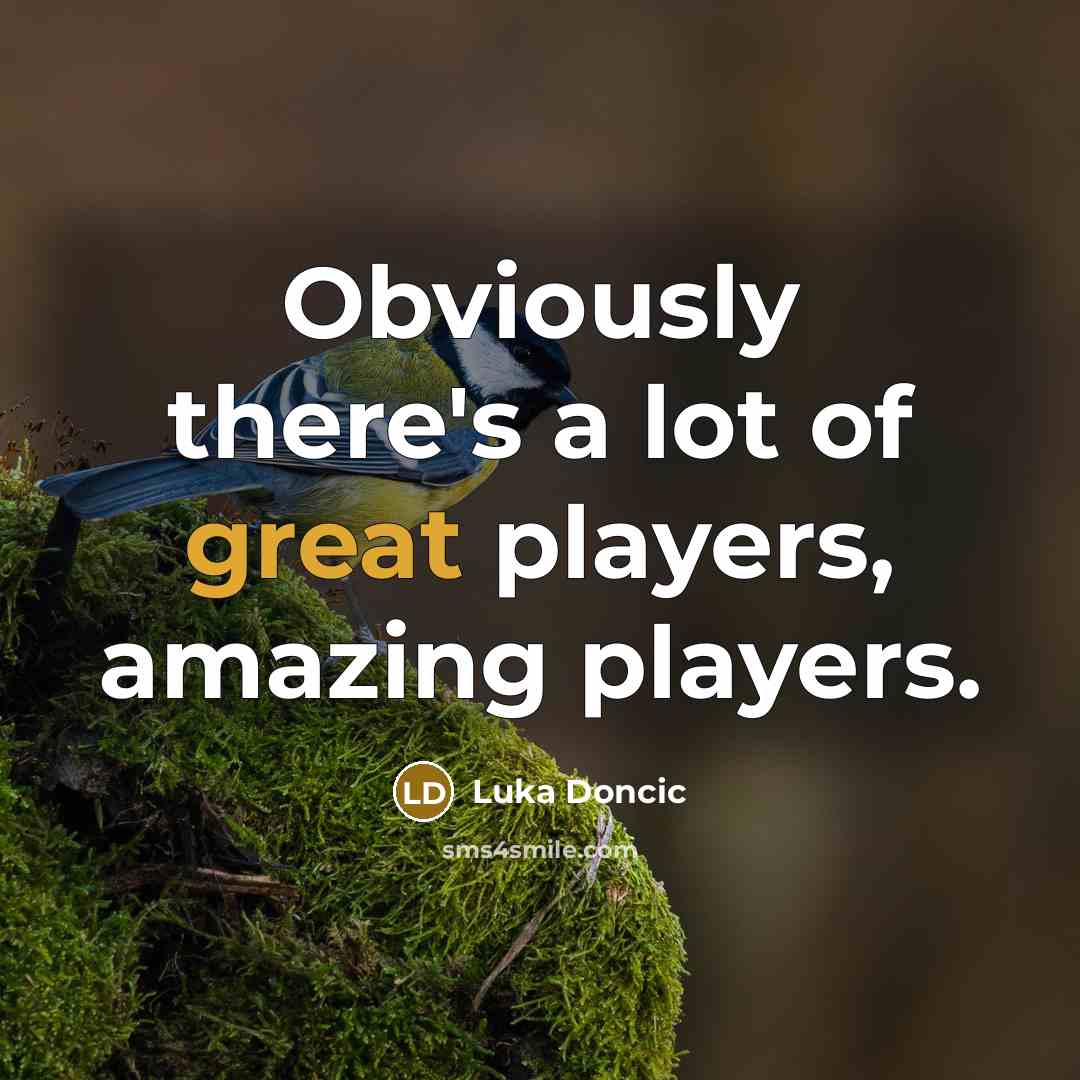 “Obviously there's a lot of great players, amazing players.…” quote by Luka Doncic