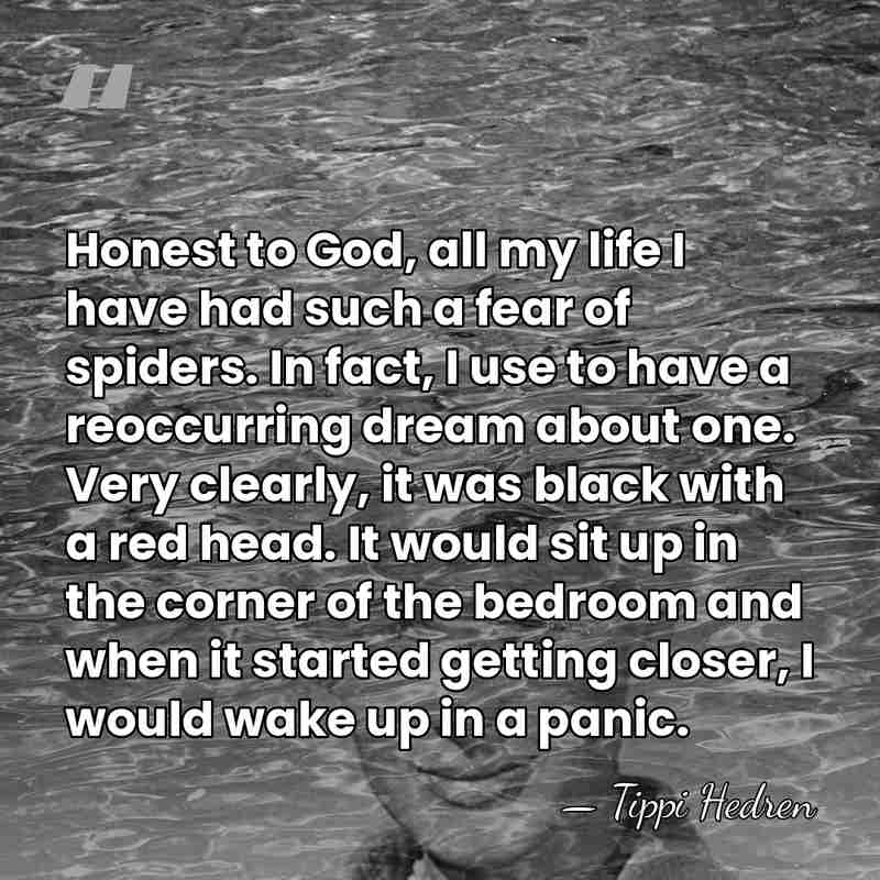 Honest to God, all my life I have had such a fear&hellip; - Tippi Hedren