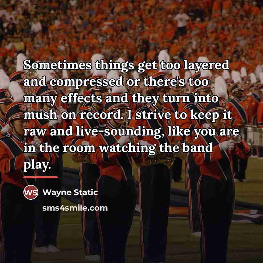 “Sometimes things get too layered and compressed or there's too…” quote by Wayne Static