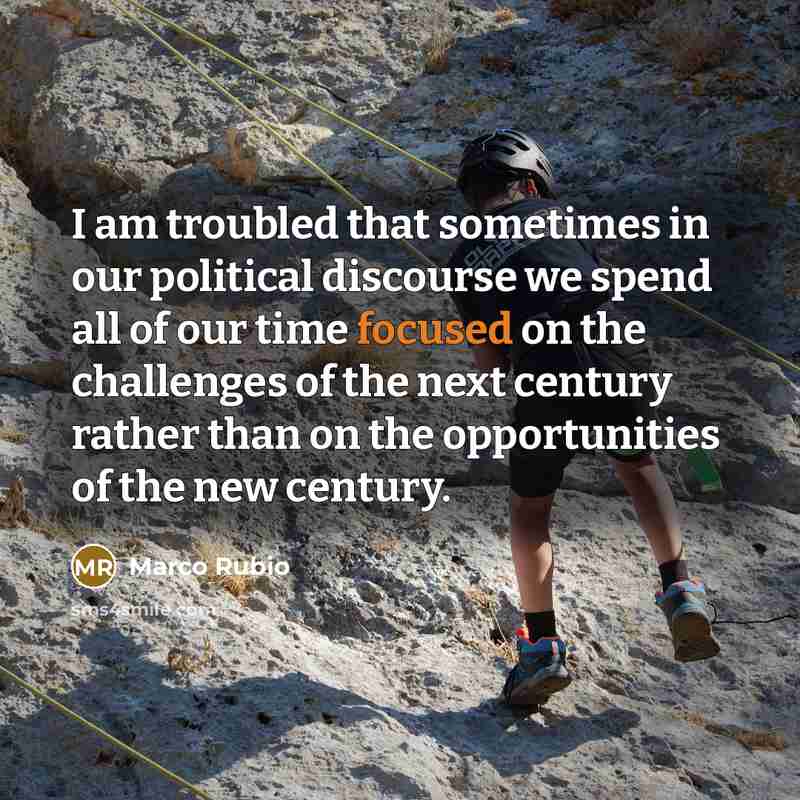 “I am troubled that sometimes in our political discourse we…” quote by Marco Rubio