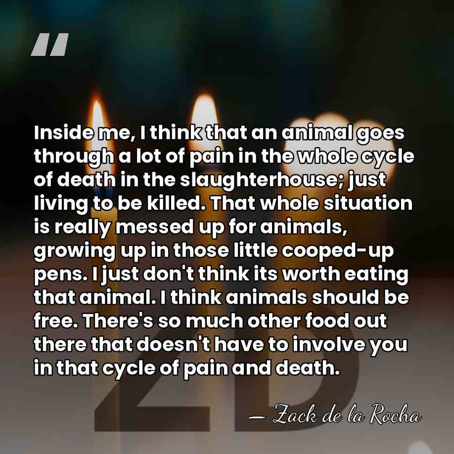Inside me, I think that an animal goes through a lot of&hellip; - Zack de la Rocha