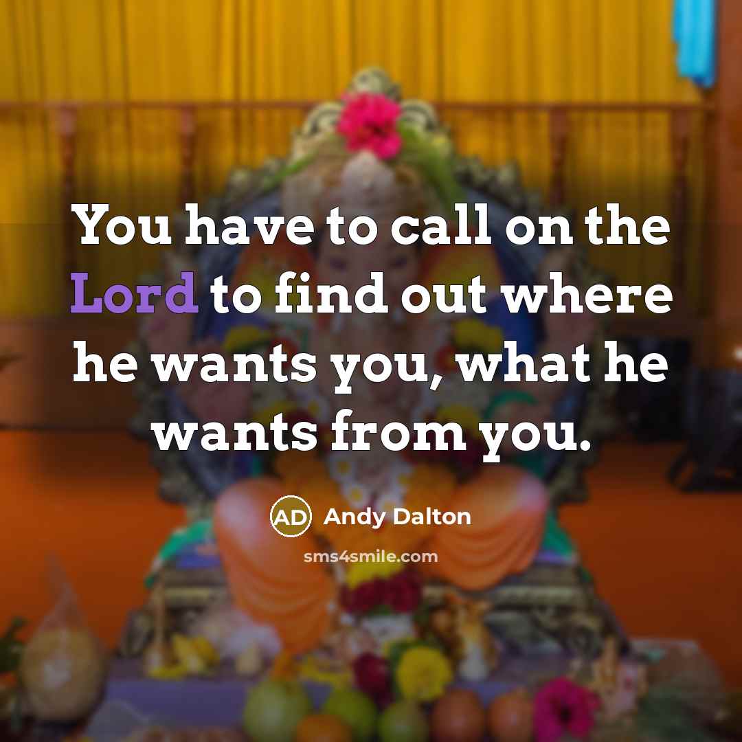 “You have to call on the Lord to find out…” quote by Andy Dalton